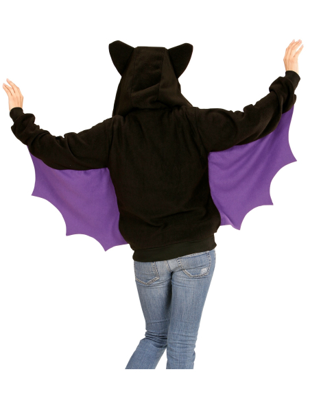Déguisement Chauve-Souris avec ailes et capuche - du S au XL