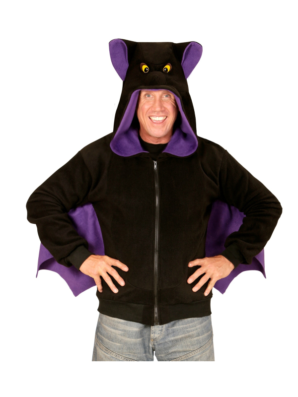 Déguisement Chauve-Souris avec ailes et capuche - du S au XL