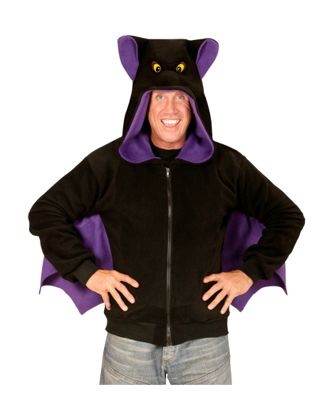 Déguisement Chauve-Souris avec ailes et capuche - du S au XL