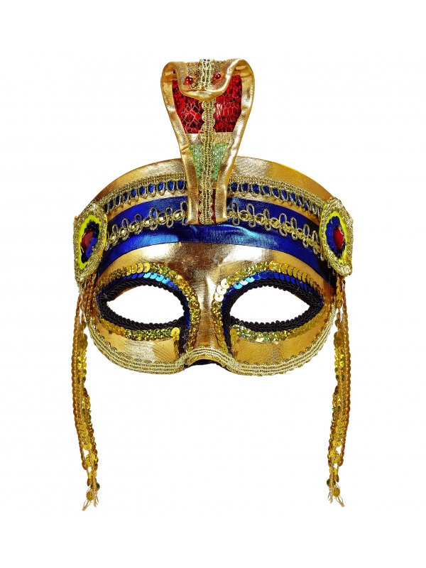 Masque Pharaon avec cobra doré