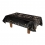 Nappe pvc anniversaire noire, motifs dorés - 270 x 136 cm