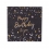 Serviettes en papier anniversaire noir, motifs dorés