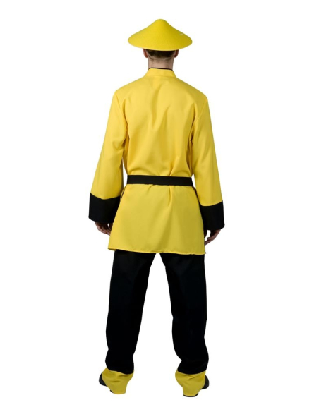 Déguisement Chinois pour homme jaune et noir