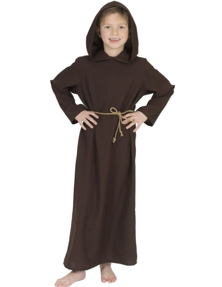 Déguisement moine garçon marron avec capuche