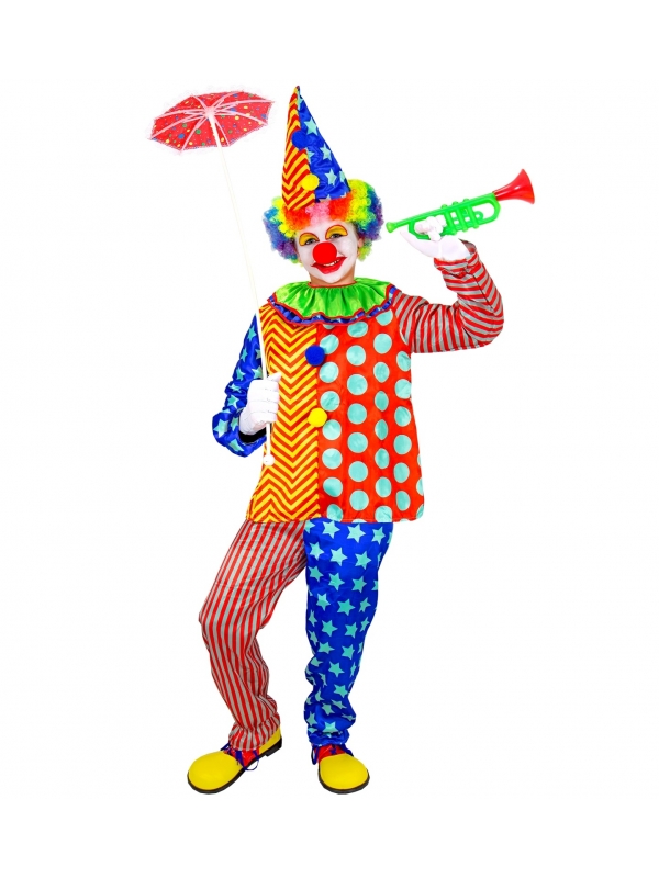 Déguisement Clown enfant avec collerette et chapeau