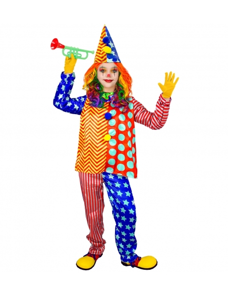 Déguisement Clown enfant avec collerette et chapeau