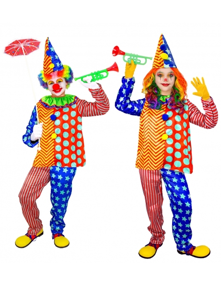 Déguisement Clown enfant avec collerette et chapeau