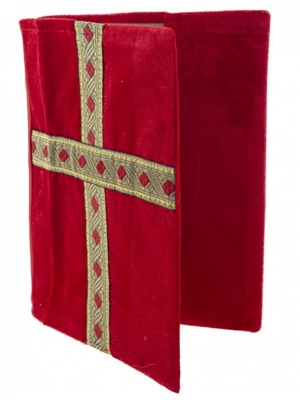 Protège bible - Saint- Nicolas en velours