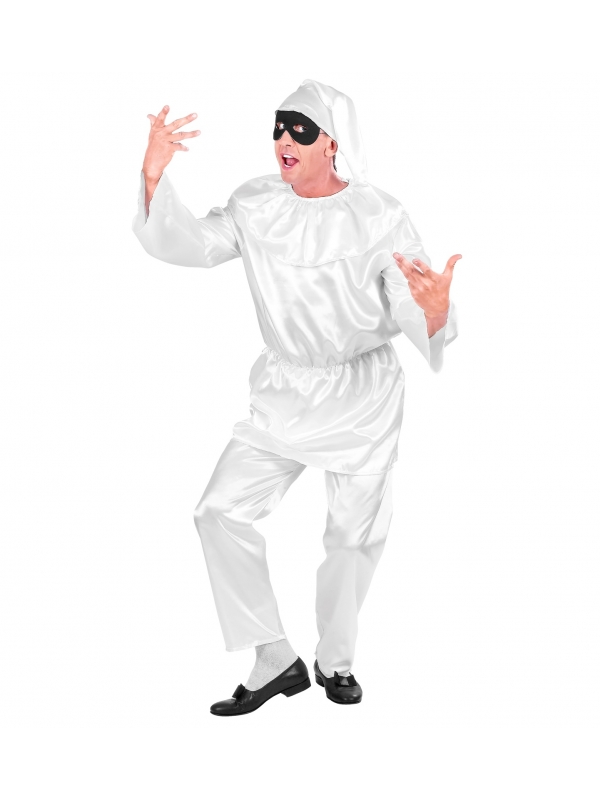 Déguisement Pierrot blanc adulte – Le personnage poétique et intemporel du carnaval
