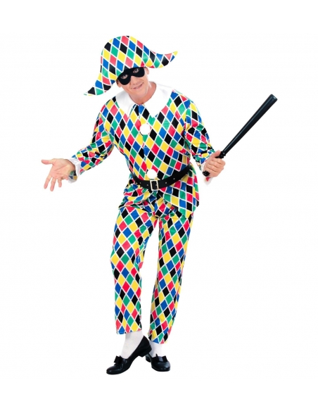 Déguisement Arlequin Homme avec chapeau