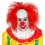 Perruque Clown avec calotte et cheveux rouge