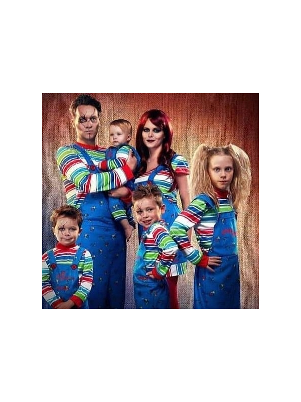 Déguisement de Chucky, Bleu - Femme (T-Shirt et robe)
