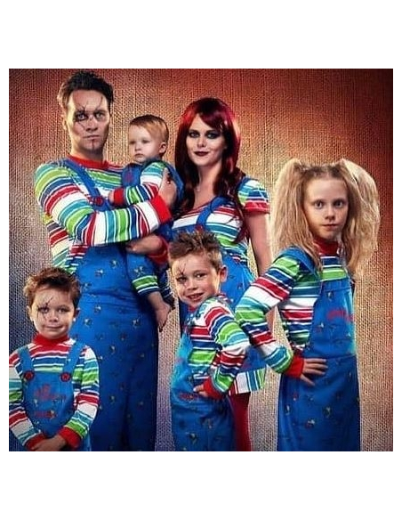 Déguisement de Chucky, Bleu - Femme (T-Shirt et robe)