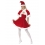 Déguisement Miss Noël femme rouge (robe, cape et bonnet)