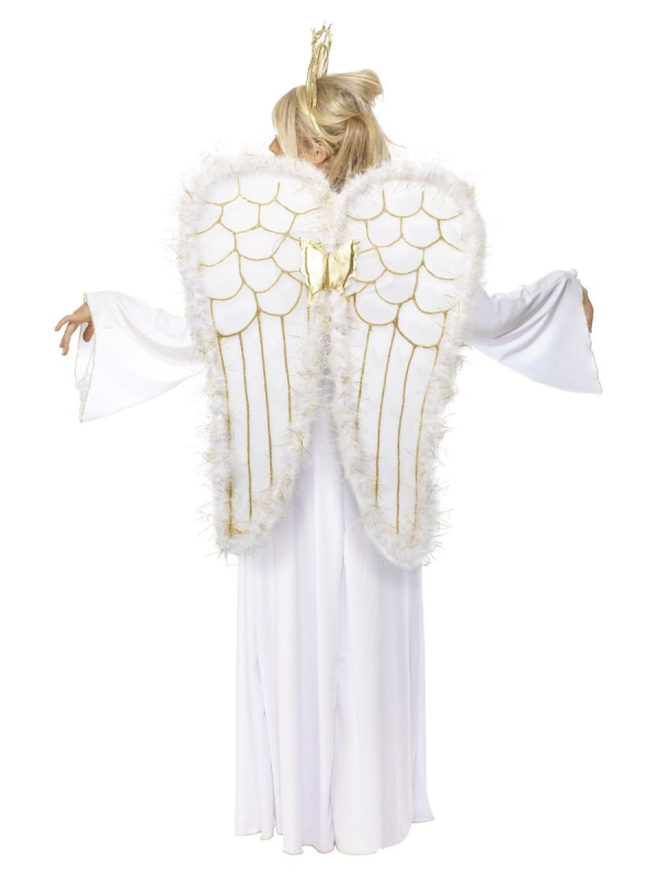 Déguisement Ange femme (robe, couronne et ailes)