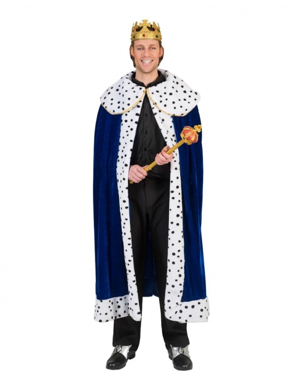 Cape royale bleue adulte, aspect velours