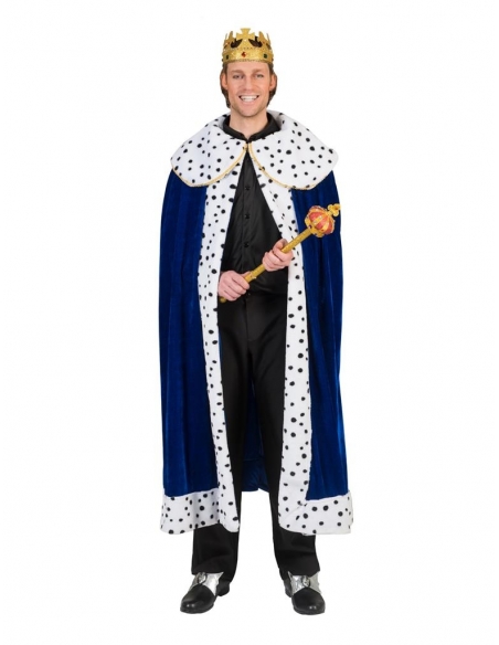 Cape royale bleue adulte, aspect velours