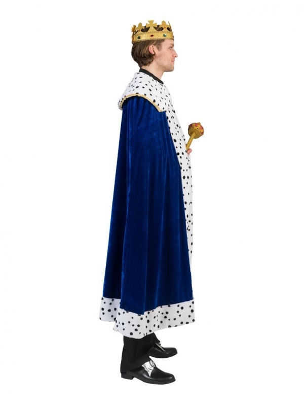 Cape royale bleue adulte, aspect velours