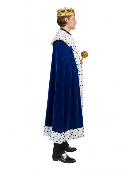 Cape royale bleue adulte, aspect velours