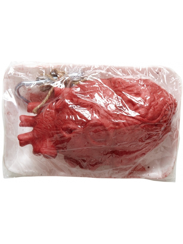 Cœur humain sanglant emballé ou à suspendre - Halloween
