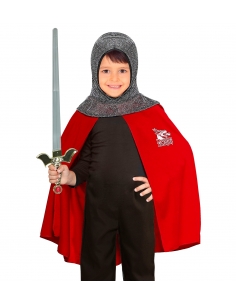 Cape Chevalier médiéval garçon avec capuche