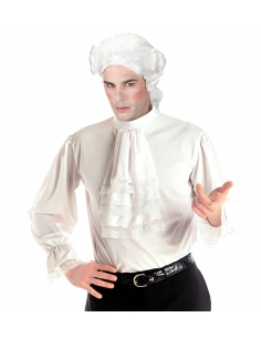 Chemise à jabot baroque homme, blanche