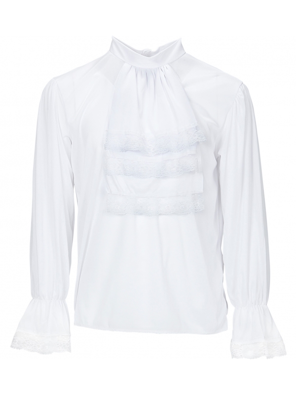 Chemise à jabot baroque homme, écrue