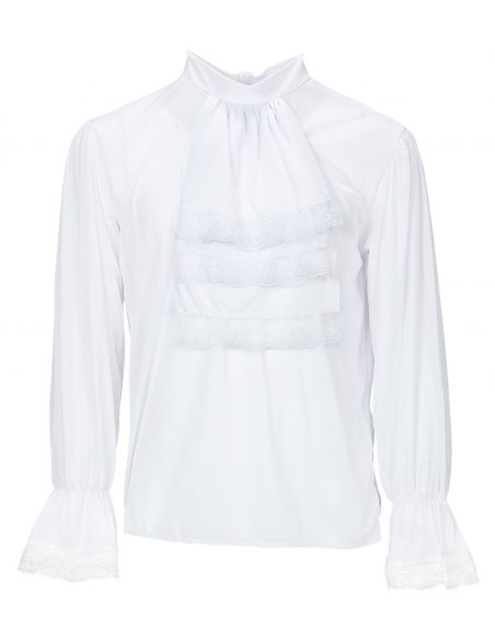 Chemise à jabot baroque homme, écrue
