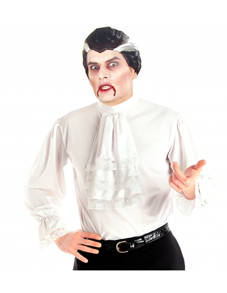 Chemise à jabot baroque homme, écrue