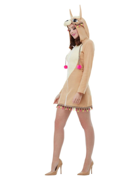 Déguisement de lama, Marron, avec robe à capuche