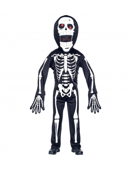 Déguisement squelette homme avec masque géant