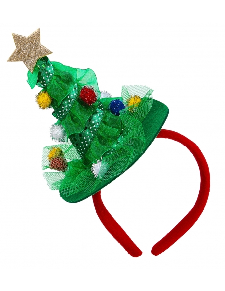 Serre-tête Sapin de noël avec guirlandes