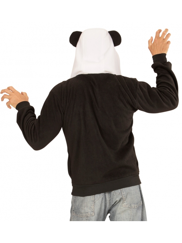 Pull Panda En Polaire à Capuche - Veste D'Hiver Ample, Ouverte Sur Le Devant, Manches Longues, Décontracté