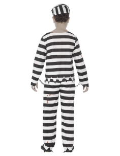 Déguisement zombie enfant prisonnier (haut, pantalon, chapeau) 2