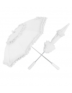 Ombrelle Belle Epoque blanche 72 cm