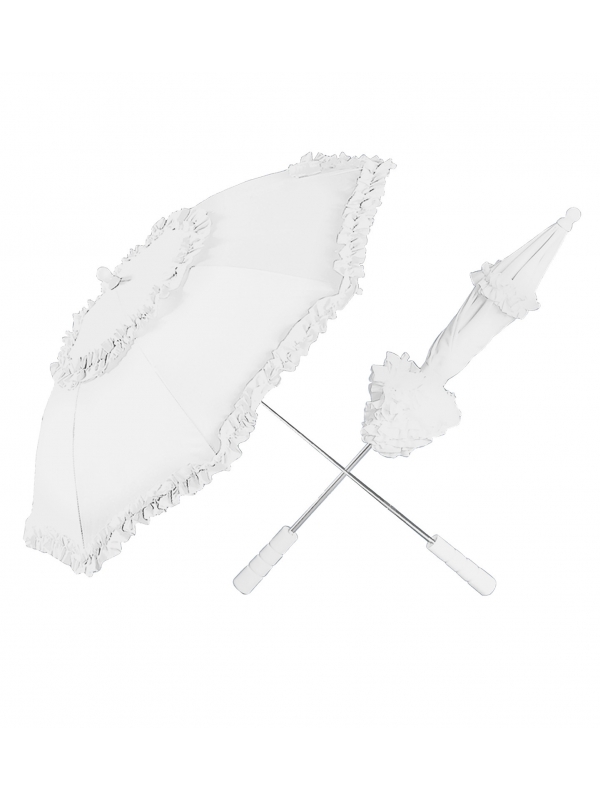 Ombrelle Belle Epoque blanche 72 cm