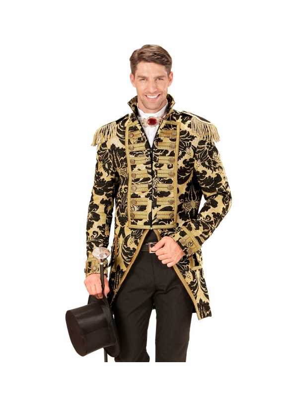 Veste baroque homme noir et dorée de luxe