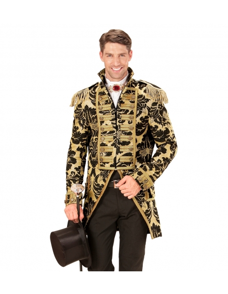 Veste baroque homme noir et dorée de luxe