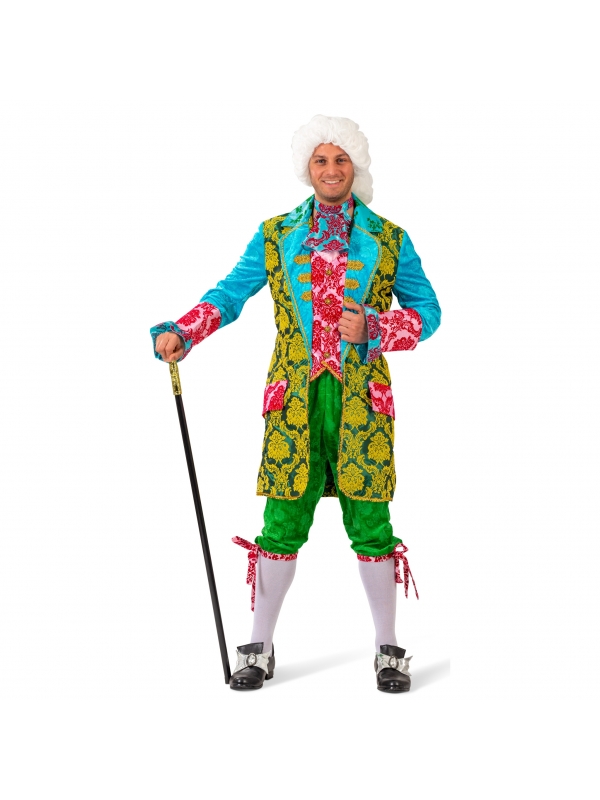 Costume Baroque homme version modernisée couleur fluos