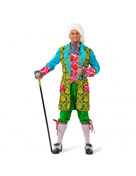 Costume Baroque homme version modernisée couleur fluos