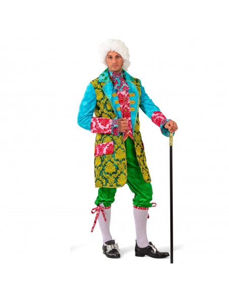 Costume Baroque homme version modernisée couleur fluos