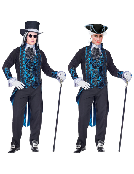 Déguisement Victorien Homme (veste avec gilet, chemise et jabot, pantalon, chapeau)