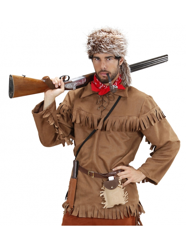 Déguisement Trapper homme marron avec chapeau