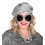 Accessoires Disco femme argent (béret, lunettes, boucles d'oreilles  boules à facettes)