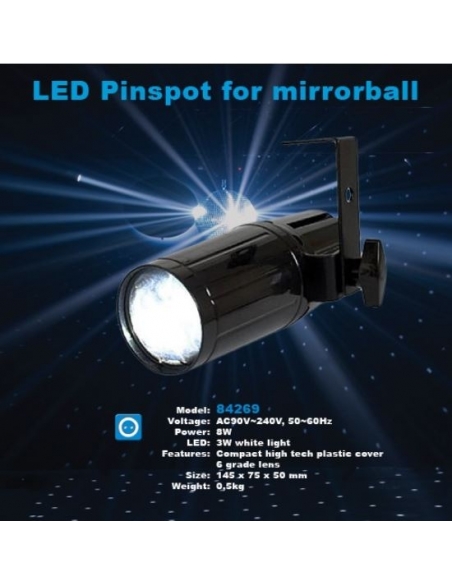 Projecteur point Led pour boule à facettes