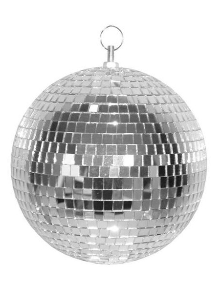 Boule à facettes miroir argent 20 cm