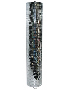 Cylindre à facettes Disco argent - 60 cm