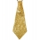 Cravate lurex dorée avec élastique