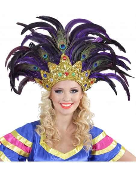 Coiffe Brasilia Show avec plumes et Strass