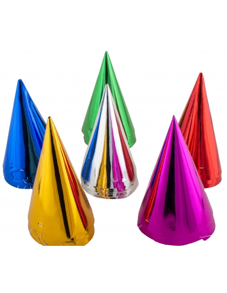50 Chapeaux de fêtes couleurs holographiques